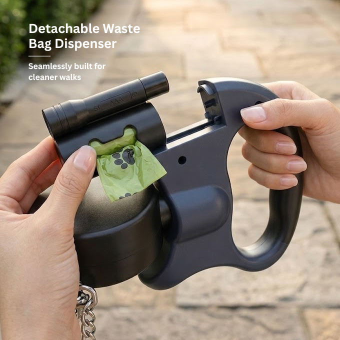 Retractable Anti-Tangle Dual Dog Leash